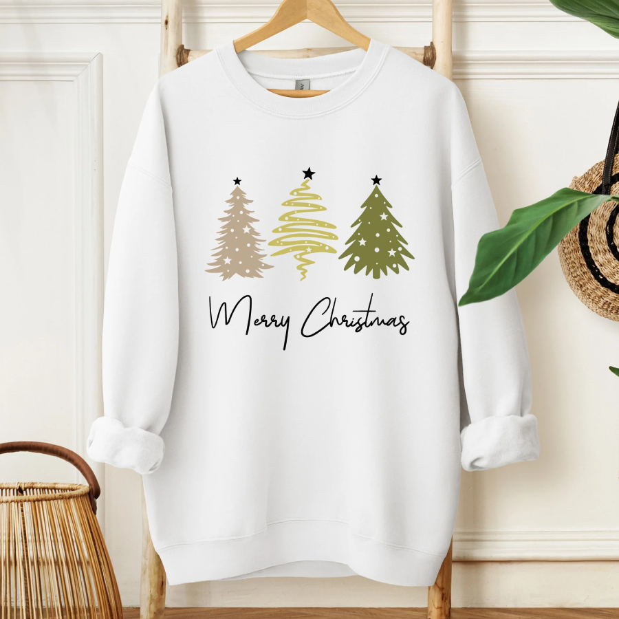 Women's Christmas Sweatshirt Casual Fashion Printing Long Sleeve O-Neck Pullover Top Blouse Wool Sweater, S-3XLc